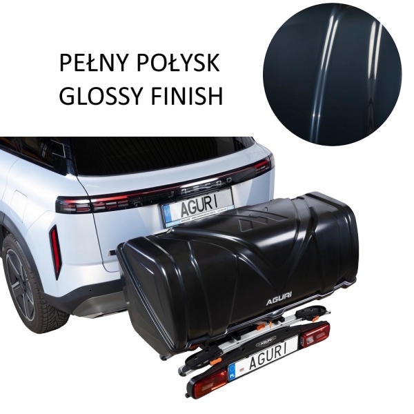 Box na platformę Aguri Active Bike PRO 2/3 w połysku 380 litrów