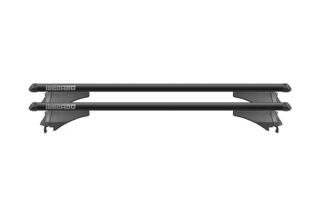Uniwersalne czarne belki dachowe na relingi zintegrowane MENABO Tiger Black 118 